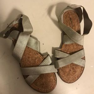 Gold Beachy Sparkly Sandals